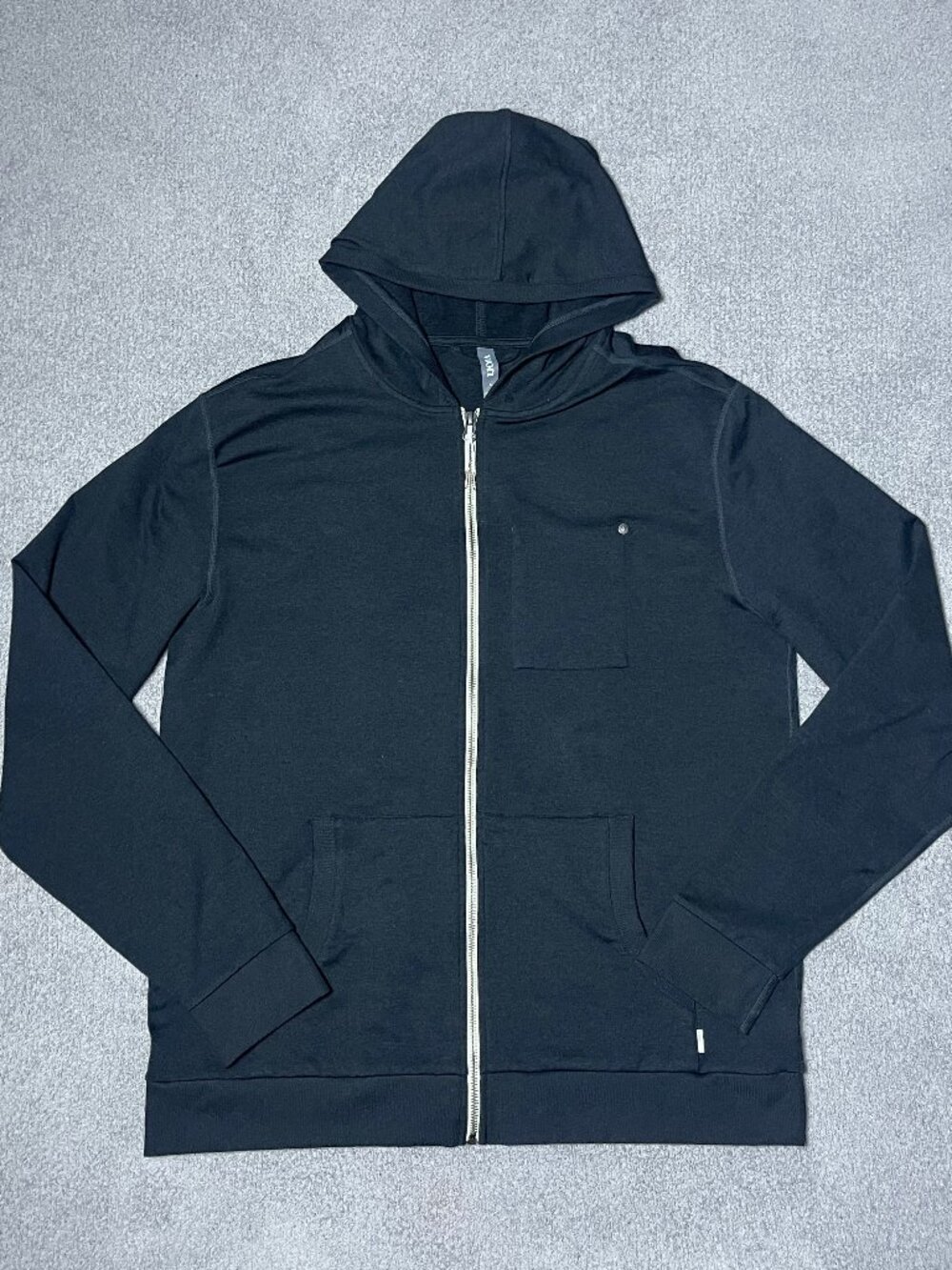 Vuori Coronado Hoodie DreamKnit Soft Full Zip Stretch Black Men's Large